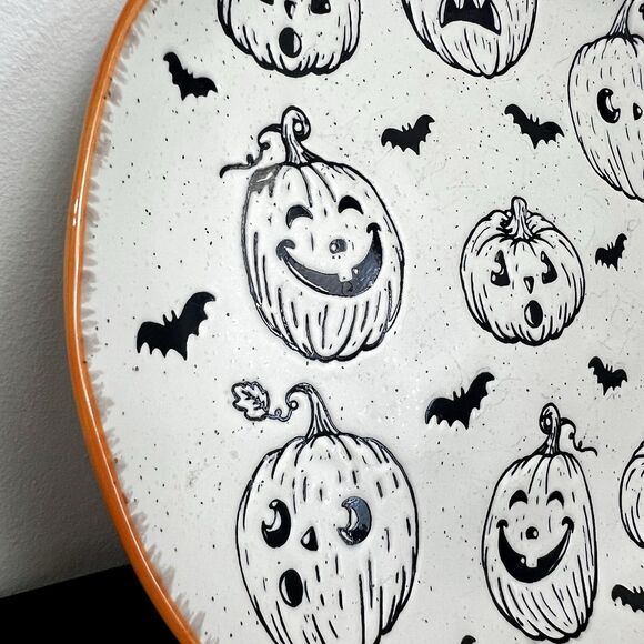 Eli + Ana Handmade Ceramics Halloween Dessert Plate & Coffee Mug Pumpkins - Picture 3 of 15